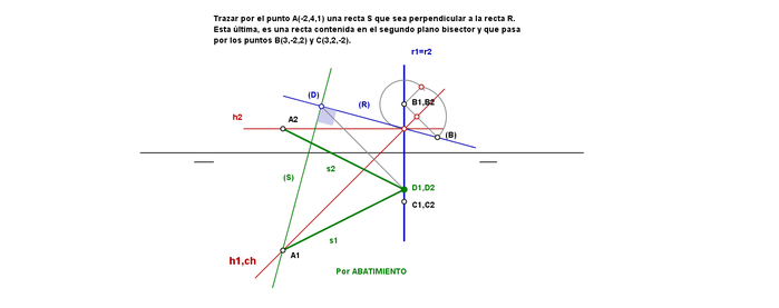 diédrico recta perpendicular a otra contenida en 2º bisector (y de perfil) ABATIMIENTO.png