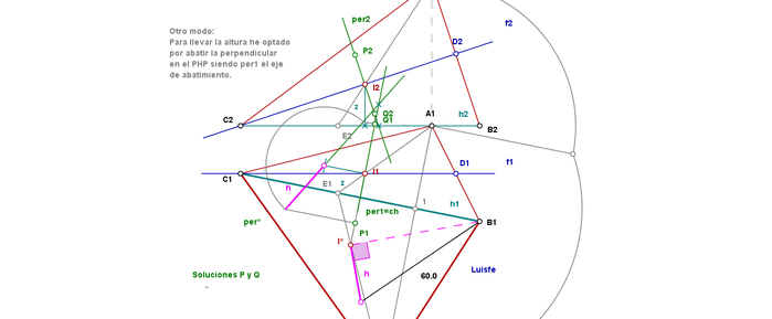 diédrico punto equidistante a otros 3 puntos a una distancia dada por abatimientos  trazoide.png