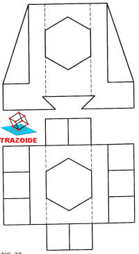 cuerpo con hueco hexagonal