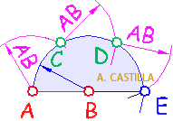 duplicacion de un segmento con el compas - duplication of a segment with compass