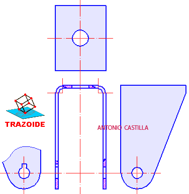 horquilla de la rueda loca