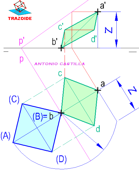 cubo a partir de una diagonal