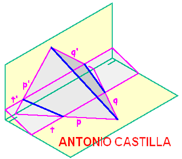 isometrica de la interseccion de varios planos