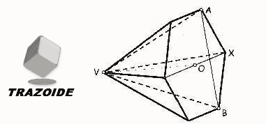 piramide con una cara apoyada en el plano horizontal