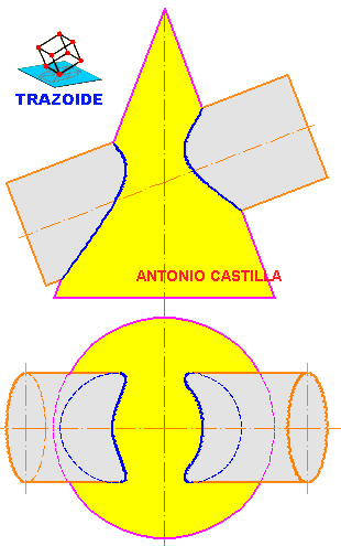 método de las esferas aplicado a un cono y un cilindro