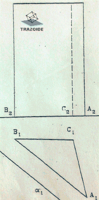 seccion producida en el prisma recto de base el triángulo isosceles