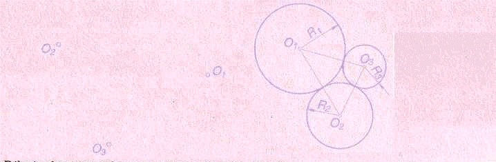 tres circunferencias tangentes conocidos sus centros