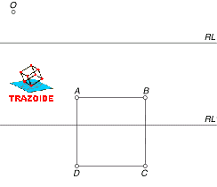 homologia de un cuadrado conocidas las dos rectas limites