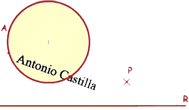 circunferencias tangentes a una circunferencia, a una recta y que pasen por un punto