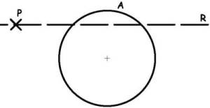circunferencias tangentes a una circunferncia que pasen por un punto y tenga su centro en una recta