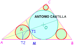circunferencias inscritas en un triangulo