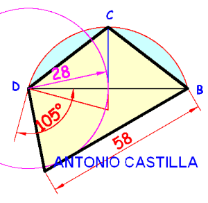 Cuadrilatero o trapezoide conocidos tres lados
