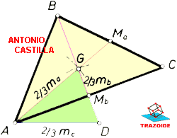 Triángulo dada las tres medianas