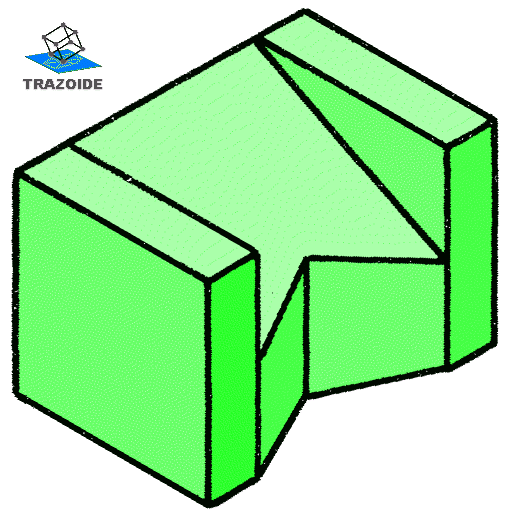 ejercicio resuelto de perspectiva isométrica - isometric exercise solved