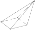 perspectiva trimetrica seccion por un plano a una piramide oblicua con homologia