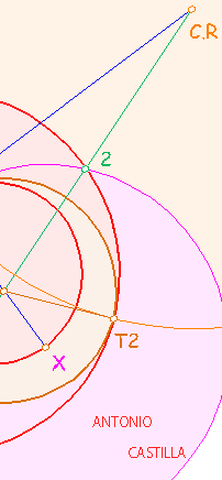 circunferencias tangentes a dos y que pasen por un punto