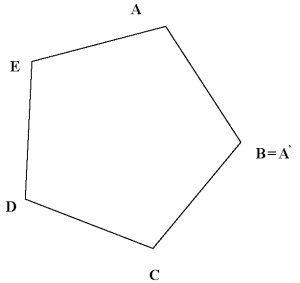 girar un pentagono para que este sobre dos vertices