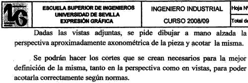 examen ingenieria sevilla perspectiva isometrica