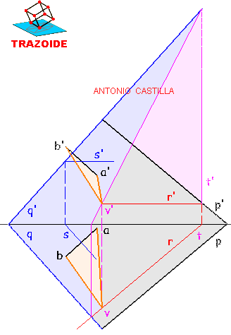 cara lateral de la piramide - lateral face of the pyramid