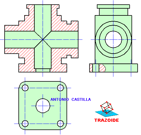 corte a una union en T