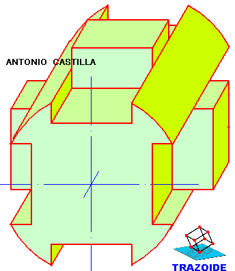 cilindro con cuatro ranuras