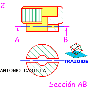 tuerca manual con moleteado paralelo