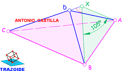 piramide regular de base un triángulo equilatero - regular pyramid base an equilateral triangle