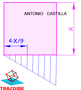 division de un segmento en 4/9