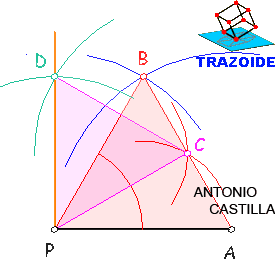 perpendicular a una recta por un punto con el compás - perpendicular to a line from one end