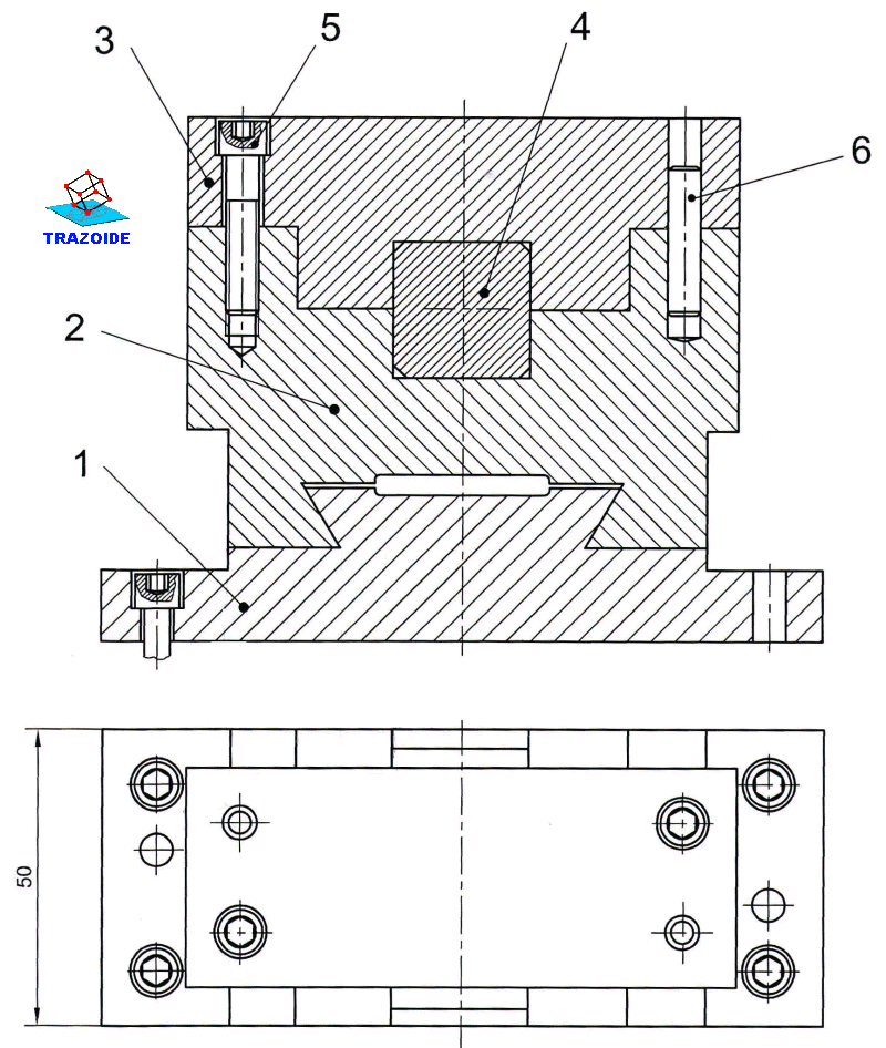 vistas de una corredera con cola de milano