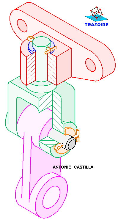 soporte con biela giratoria