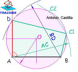 trapezoide con dos diagonales y un lado