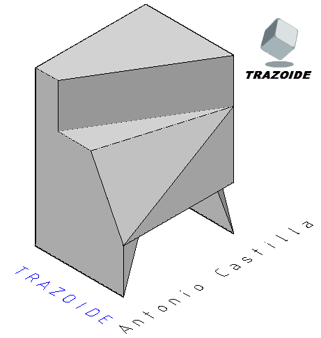 perspectiva isométrica desde el lado izquierdo 